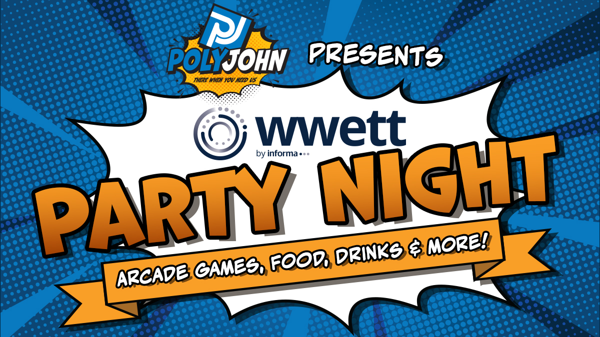 POLYJOHN's tweet image. Get your game on at our party night!

At the @WWETTShow, the fun isn’t limited to the tradeshow floor. We also invite you to be our guest at our WWETT Show Party Night.

When: 2/18, 7-11 p.m.
Where: The Indiana Roof Ballroom
What: Food, open bar, arcade games &amp;amp; more!

#WWETTShow
