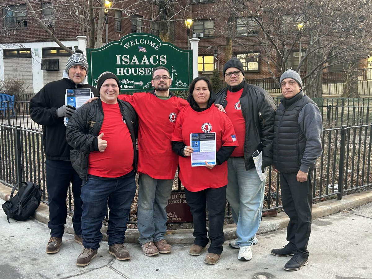 We thank Members Patrick Tingo, Luis Dominguez, Myriam Giraldo &amp; Terence Prete for joining Organizer Andrew Friscia &amp; BA John Totino to launch our campaign at Isaacs Houses. A vote for the Preservation Trust keeps Housing work public &amp; ensures prevailing wage for workers. #NYCHA