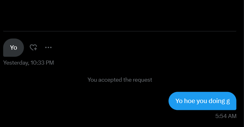 my DM setter be moving a bit too crazy lately