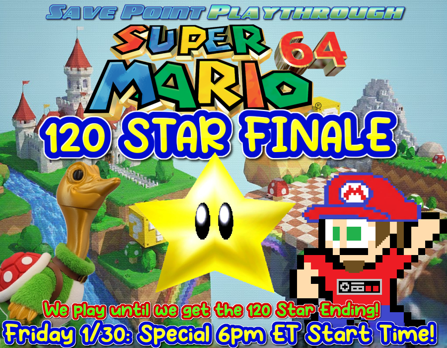 SPECIAL 6PM ET FINALE! We got our 100th star last night, but we need to find the final 20 stars! Tick Tock Clock and Rainbow Ride remain, along with two Bowser battles! Its time we finish this fight and save Princess Peach! #N64 #RetroGaming #Playthrough youtube.com/live/GCmNUi44q…