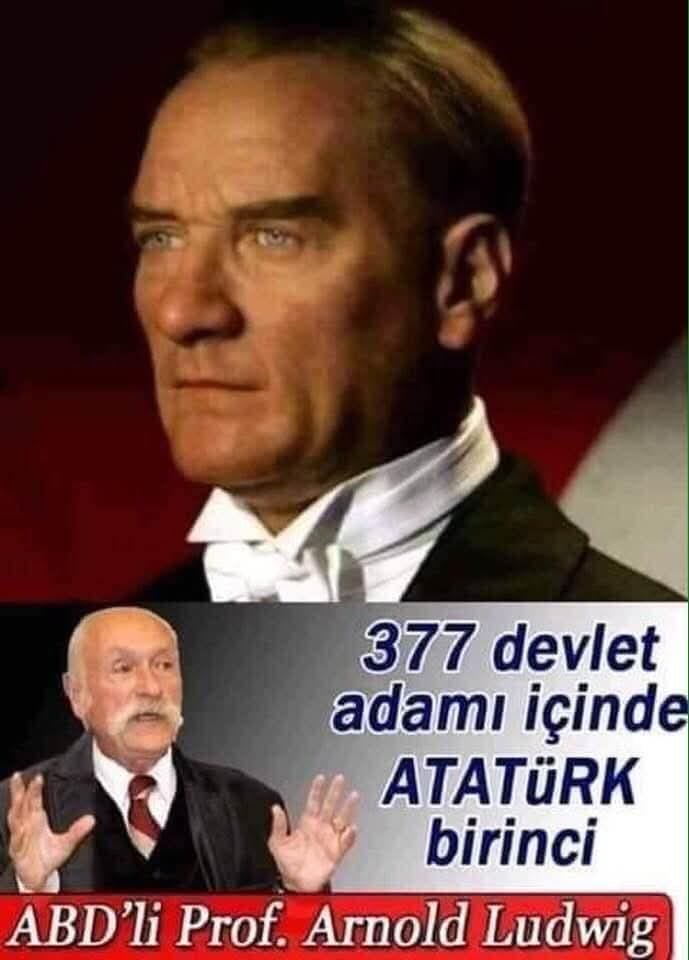18.08.2017 de ABD'deki araştırmaya göre ATATÜRK en büyük siyasi lider. Kentucky Üniversitesi'nden psikiyatri uzmanı Prof. Dr. Arnold Ludwig tarafından kaleme alınan kitapta, Atatürk, gelmiş geçmiş tüm devlet adamları arasında yapılan "siyasi büyüklük sıralamasında" birinci oldu.