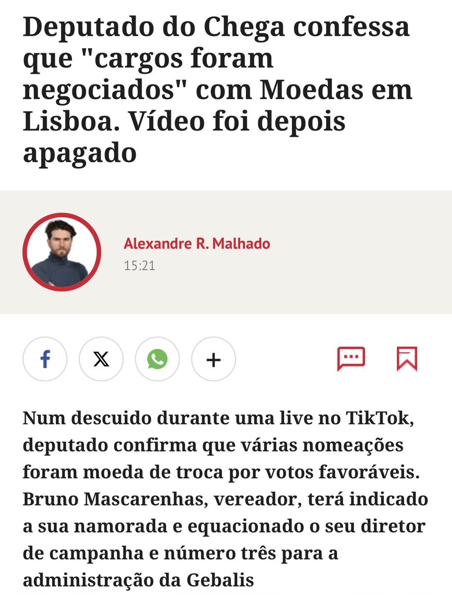 🎙️ SÓ QUANDO é com os outros é que se trata de uma vergonha. Quando é no nosso partido, não se trata de tachos ou de tratar da vidinha. Mas quando os outros fazem, porra, é o fim do mundo em cuecas, com as peixeiras e os trolhas em completo delírio.
