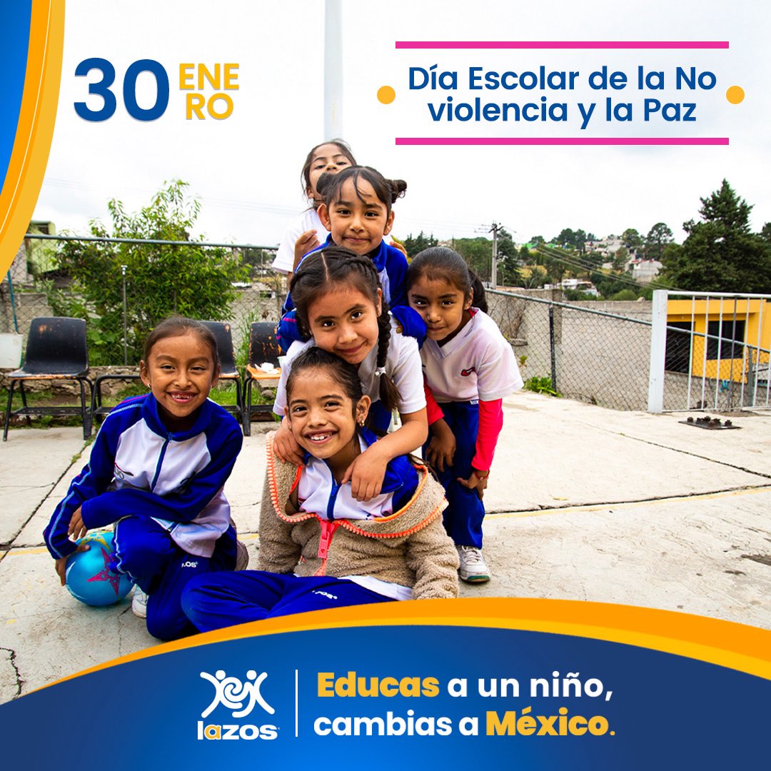 ✨Hoy, en el Día Escolar de la No Violencia y la Paz, reafirmamos nuestro compromiso con una educación que forma en valores para que niñas y niños crezcan en espacios de armonía y construyan un futuro mejor, porque si Educas a un niño cambias a México.💙🩷