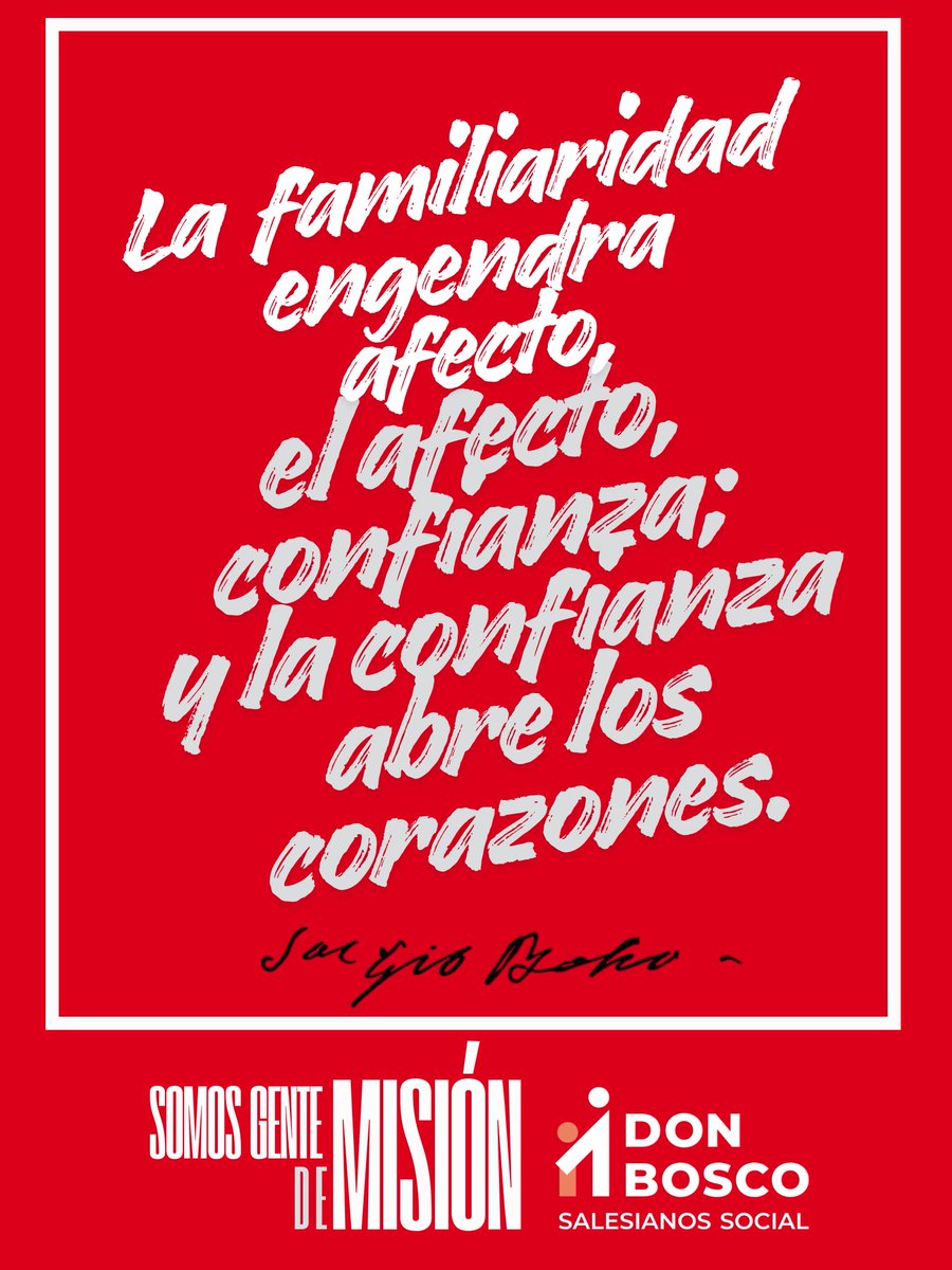 ✨ Nos preparamos para celebrar el día de Don Bosco ✨

Mañana, 31 de enero, recordamos a Don Bosco y su manera tan cercana de educar y acompañar. 

Hoy nos detenemos un momento en esta reflexión.

👉 ¿Qué frase de Don Bosco te inspira o te acompaña en tu día a día?

Os leemos 💙
