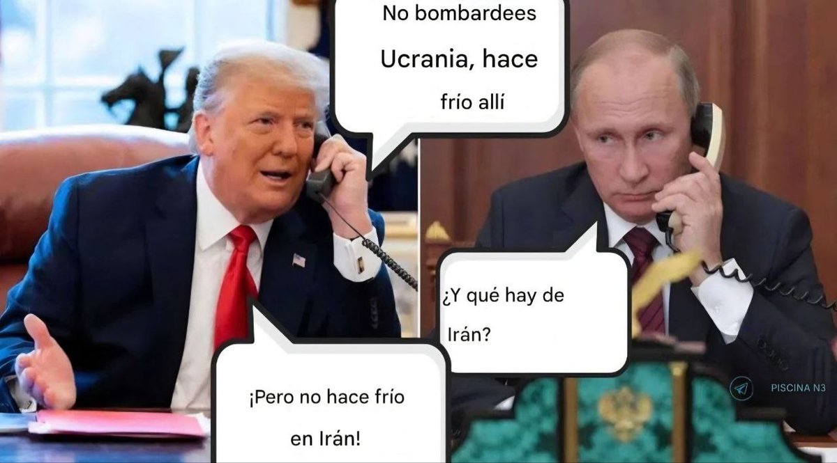 ALEXANDERRIOSAR's tweet photo. 🇺🇸 Trump afirmó que pidió personalmente a Vladímir Putin que no atacara Kiev durante una semana.
 @Irinamar_Z 🇷🇺 https://t.co/hh7A3Dr7G3