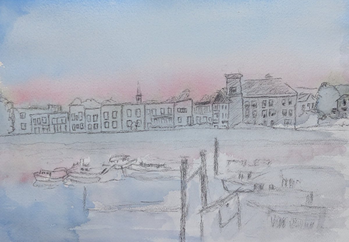 Eastport, #Maine , "Belt of Venus"
#watercolor #watercolour #penandink