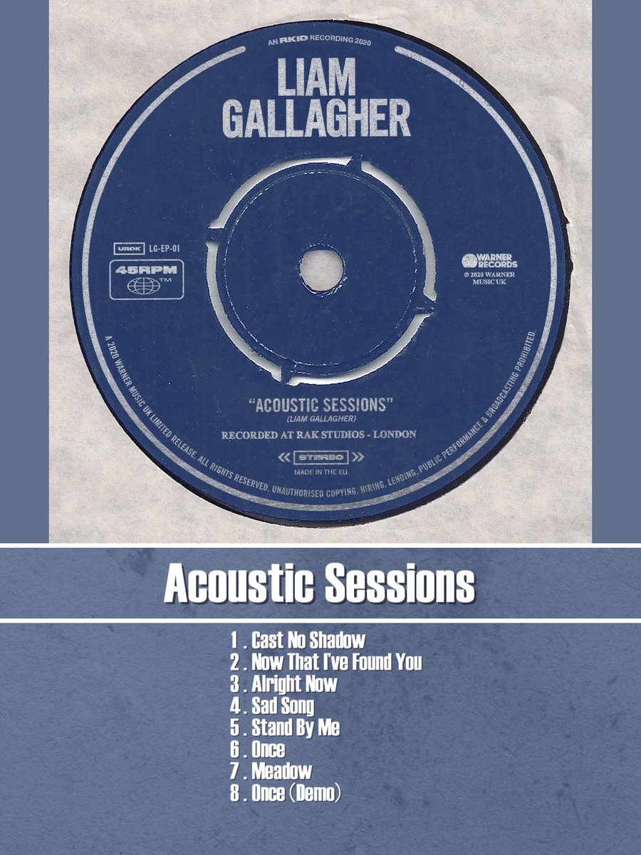 【最終値下げ】●リアムギャラガー Acoustic Sessions oasis 6年前の今日、Liam Gallagherはアルバム『Acoustic Sessions』を