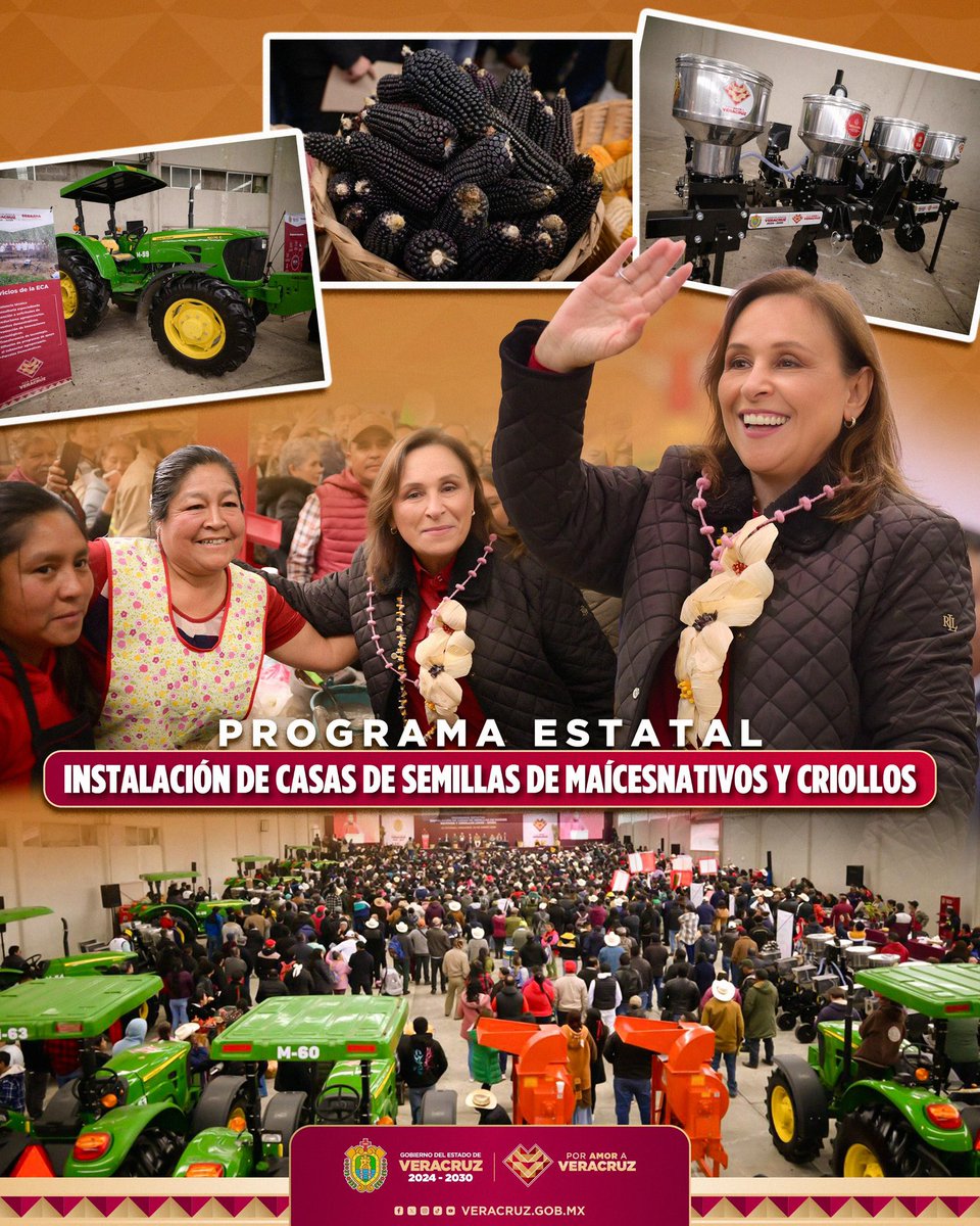 Desde ALTOTONGA arrancamos el Programa de Casas de Semillas de Maíces Nativos y Criollos 🌽, en esta tierra de mujeres y hombres trabajadores

Vamos a seguir impulsando a todos: nadie se queda atrás. ¡Hoy Veracruz respira otros aires!

#PorAmorAVeracruz ❤️#ApoyoAlCampoVeracruzano