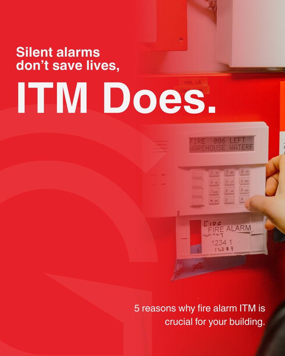 Guardianfire22's tweet photo. Routine fire alarm ITM keeps your system ready when it matters most by verifying signals reach first responders, supporting NFPA compliance, and helping protect people, property, and operations with documented testing.

#guardianfireservices #fireprotectionnationalstrength #itm https://t.co/gwy87jDZbj