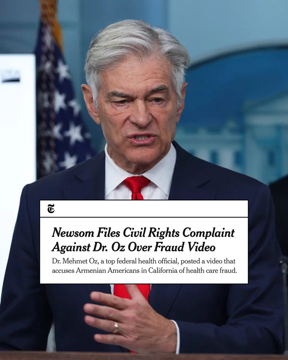 I agree 1,000% with the action @CAGovernor Newsom has taken in response to the outrageous actions of Dr. Oz, who clearly seeks to disparage and stigmatize an entire community, the vast majority of whom are proud, law-abiding American citizens. 

Oz should be ashamed of himself,