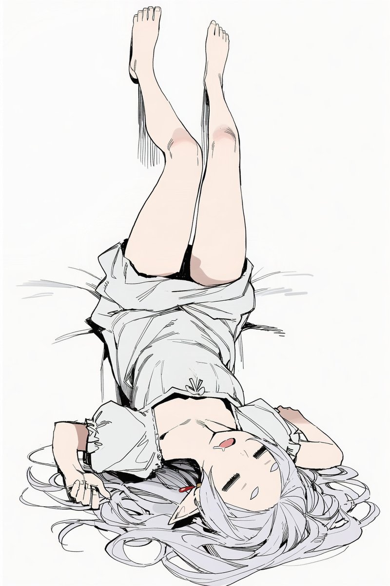 Frieren's still a mess when she sleeps.
#葬送のフリーレン #frieren 