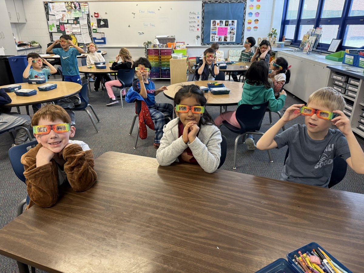 These diffraction glasses help us learn about how rainbows work!