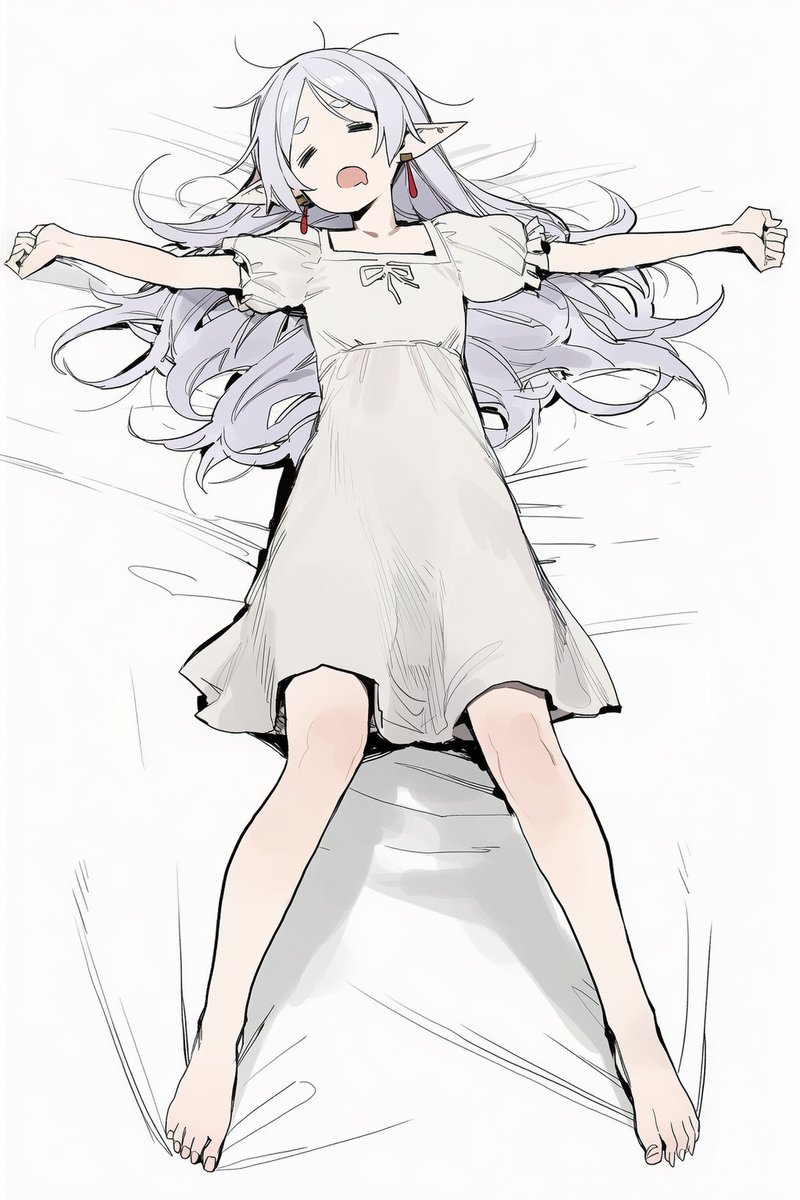 Still sleepy.
#葬送のフリーレン #frieren 