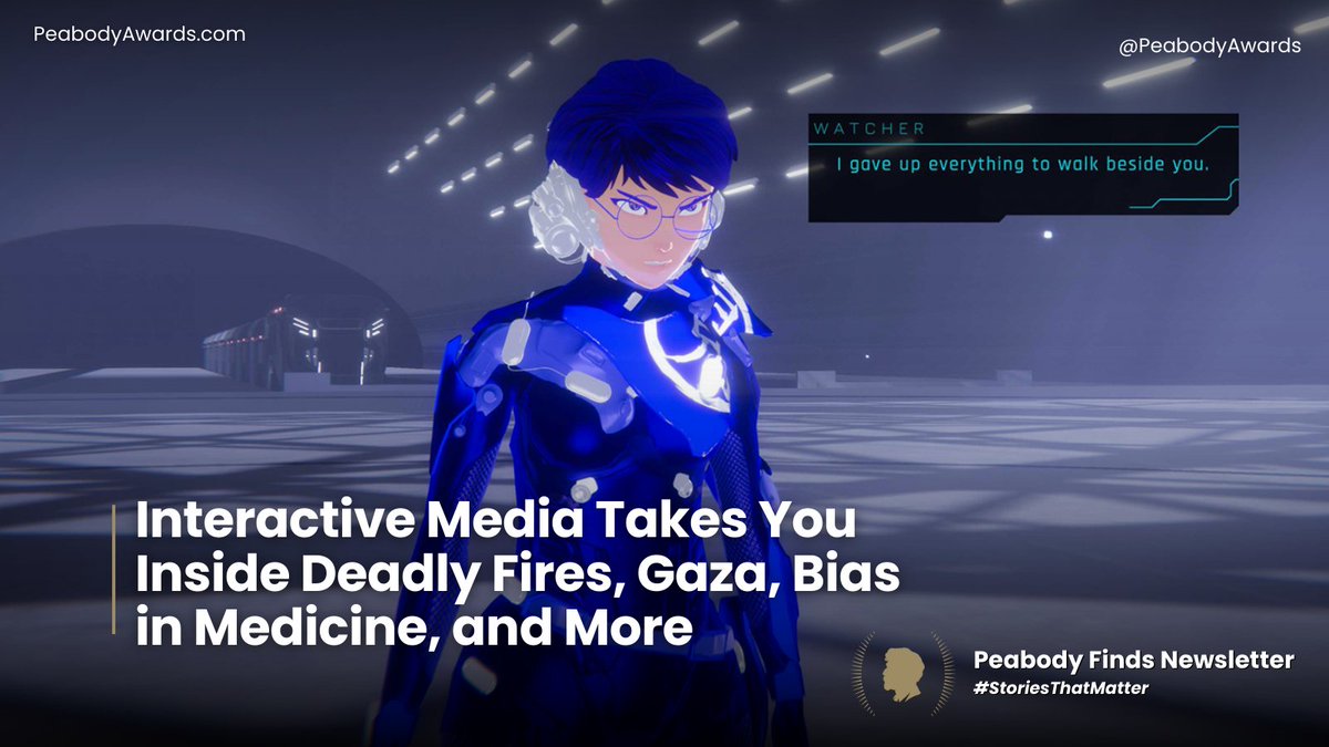 PeabodyAwards's tweet photo. Step inside stories that change how you see the world. 🌍✨ From the Maui fires and the war in Gaza to racial bias in medicine and cultural identity, discover how #interactive media and #immersivestorytelling build empathy in these wide-ranging Peabody-recognized works. 

➡️ https://t.co/ZLlDBt44KN

#PeabodyFinds #XR #socialvideo