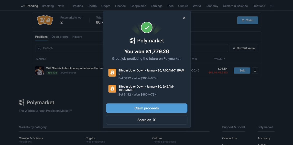 polymarketdemon's tweet image. woke up this morning to around $800 profit without doing a single thing. 

let me explain:

i created a polymarket/trading view bot that takes trades when i sleep.

a thread 🧵