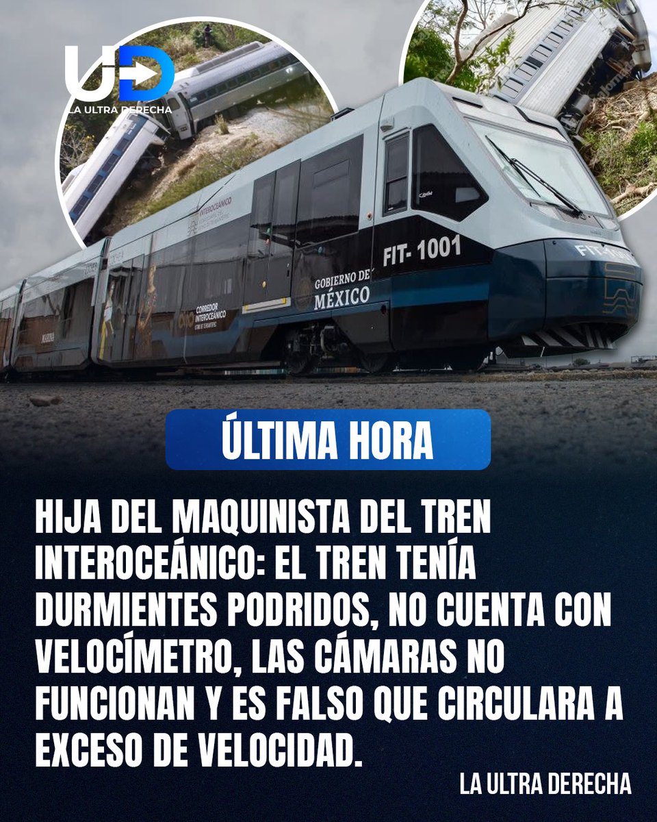 🚊|🚨¡ROMPIÓ EL SILENCIO! La hija del maquinista del Tren Interoceánico descarrilado, Nataly Canteros, rompió el silencio en entrevista con la periodista Azucena Uresti y afirmó en vivo que el tren tenía durmientes podridos, no cuenta con velocímetro, las cámaras no funcionan y