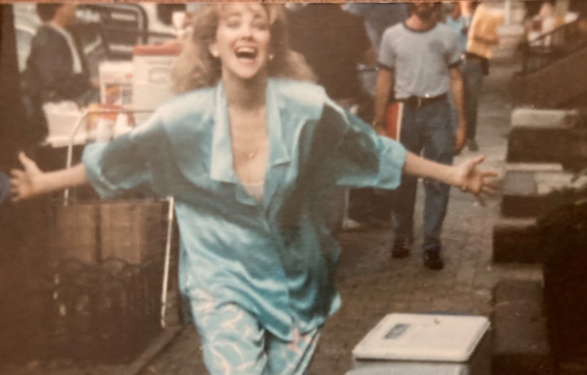 catherine o'hara posing for a snapshot i took on streets of park slope when i was 10 years old