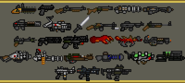AbsoluteBoom96's tweet image. All of Doom+Doom2 Weapons.
Including:
Base game weapons.
Scrapped ones.
Legacy of Rust guns.
Skulltag weapons.
And concept art guns.
#pixelart #pixelartist #pixelweapons #terraria #doom #classicdoom