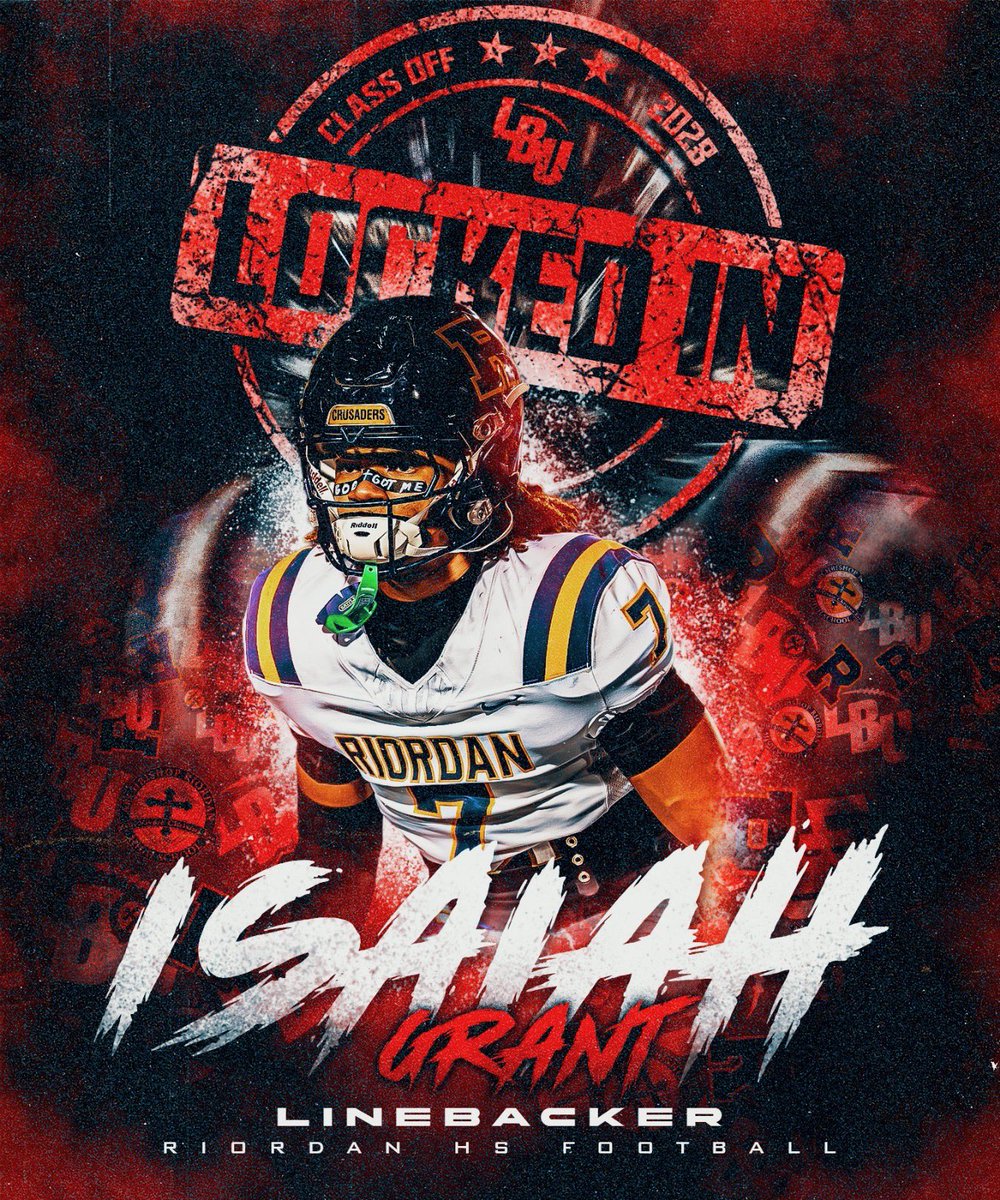 LBUTraining's tweet image. 🚨 LBU SHOWCASE ANNOUNCEMENT 🚨
One of the TOP-RANKED LINEBACKERS in the Class of 2028 is officially LOCKED IN 🔒💥

ISAIAH GRANT @IsaiahDGrant_ 
@CoachAdhir 
Riordan HS

🎯 LBU Showcase
⏰ Time to go to work.

#LBU #LBUpt #LBvRBshowcase