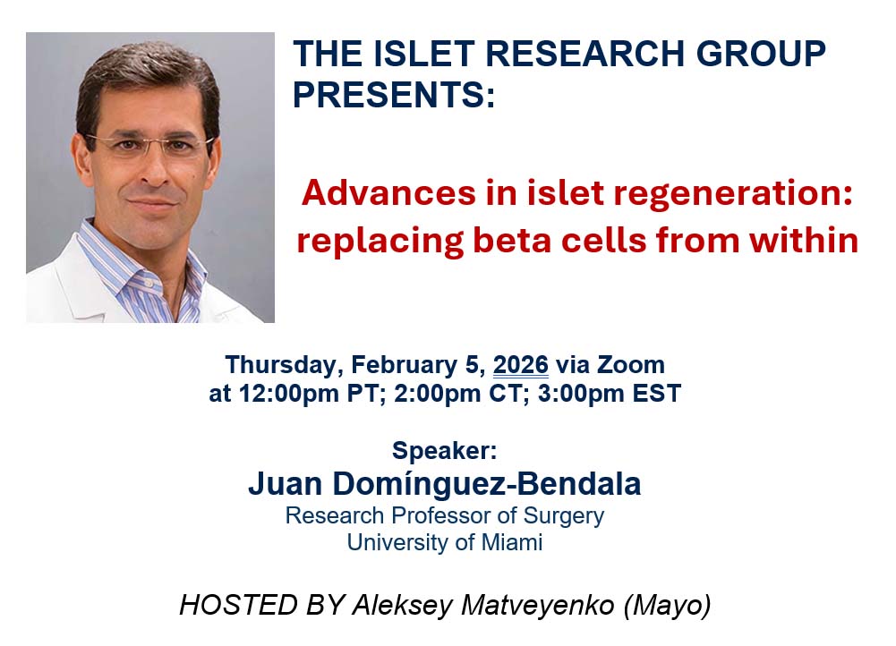 Islet Research Seminar Series tweet media