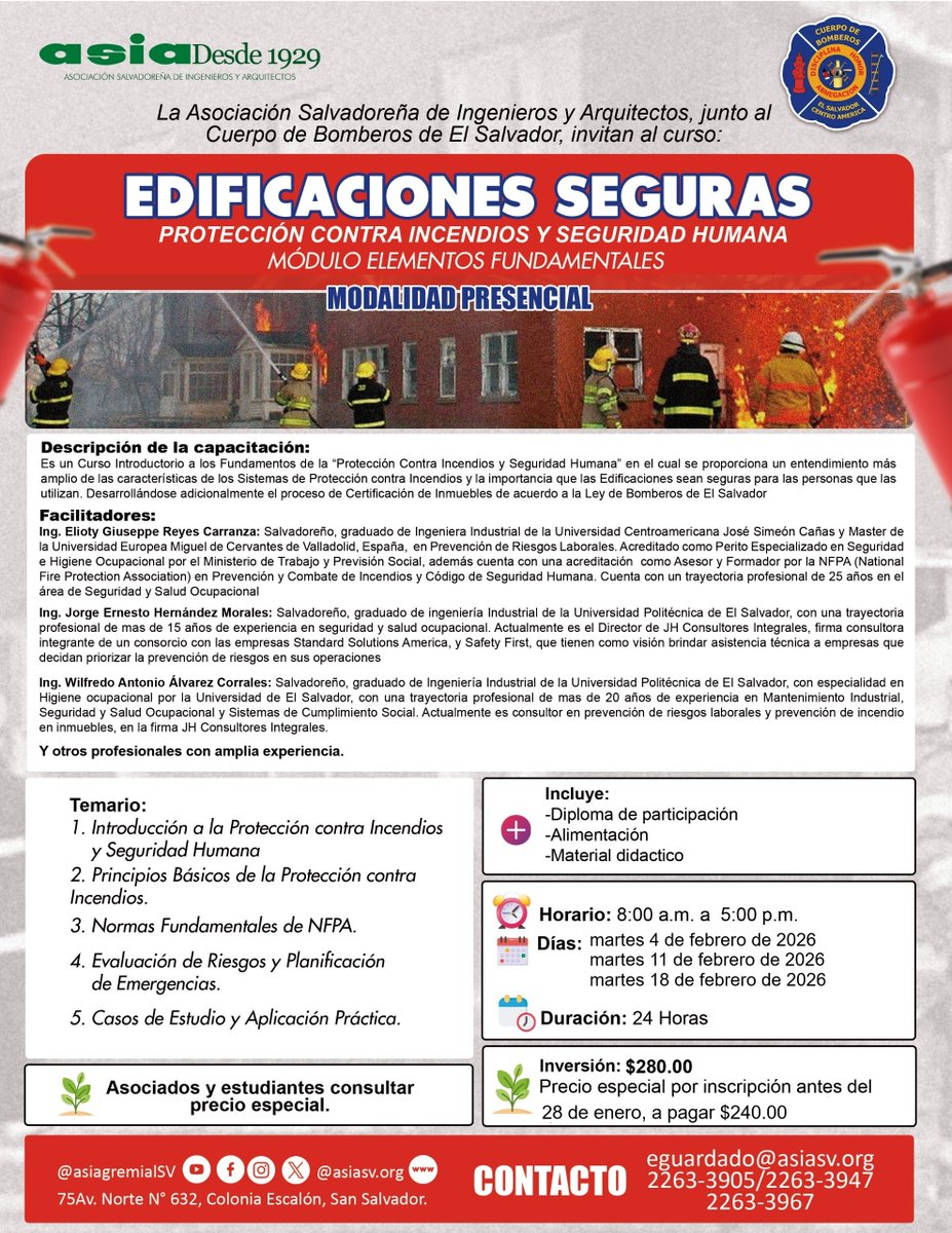 asiagremial's tweet photo. ✅ Cuenta con descuento por inscripción hasta el 30 de enero, a pagar $240.00
INSCRIPCIONES:
🔗 https://t.co/tAkgArV1RP
📩 eguardado@asiasv.org
#edificaciones #EdificacionesSeguras #estudiantesdeingenieriacivil #ingenieros #arquitectos #construccion #ingenieriacivil #arquitectura https://t.co/I5mIoIDnTB