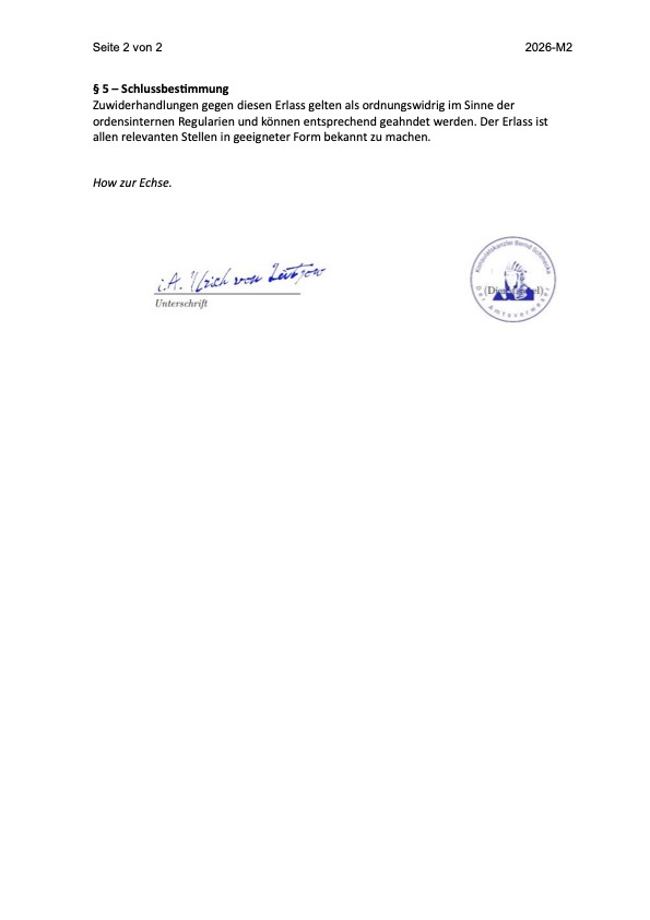 Amtsverweser's tweet photo. - ERLASS -

Wie gestern bereits angekündigt, wird hiermit offiziell der "Erlass zum Verbot der Nutzung von VISA-Karten" verkündet!

UvL https://t.co/PyTv8nLoyr