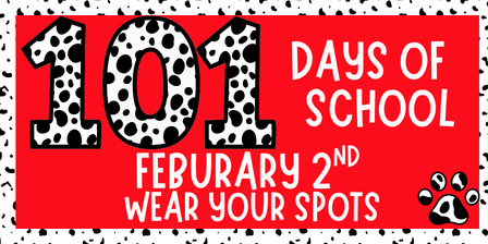 KennedyCougs's tweet photo. Cougars — ready to spot yourself? This Monday, Feb 2 is our 101 Day! Wear your spots and show your school pride.#101Day #CougarPride https://t.co/Bx7XqOpW3h