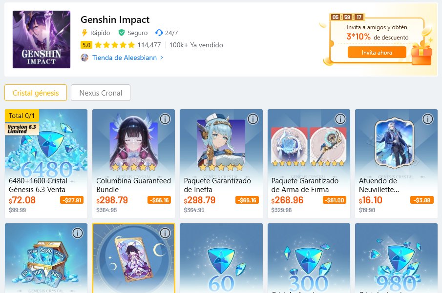 Si necesitas comprar cristales, una Bendicion Lunar o simplemente recargar en su juego fav, pueden hacerlo desde mi link de Lootbar✨
📎lootbar.gg/es/shop/Aleesb…

If you need to buy crystals, a Lunar Blessing, or simply top up your favorite game, you can do so from my Lootbar link