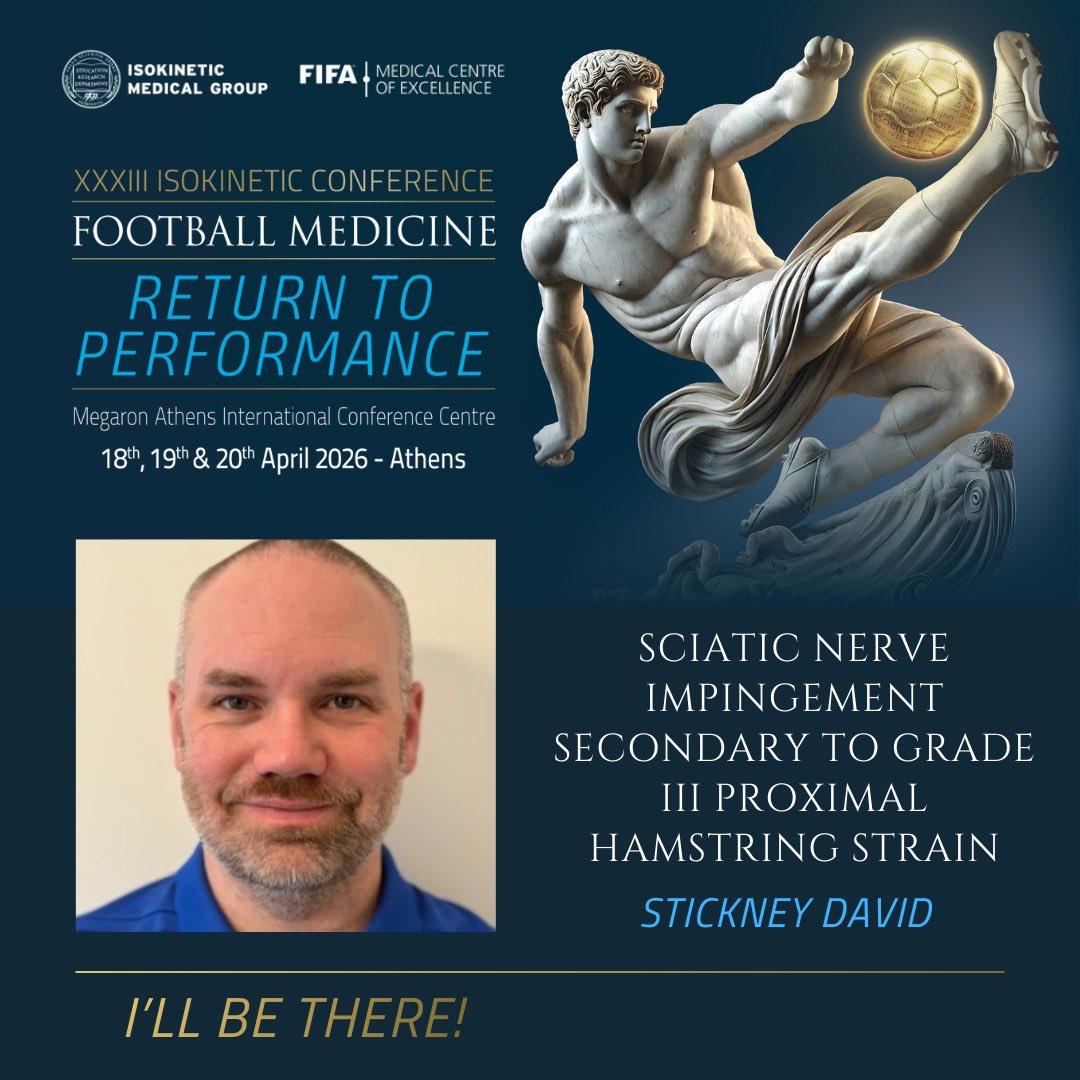 StickneyATC's tweet photo. Proud to say I will be representing @LexSporting and @universityofky at the 2026 Isokinetic Conference as part of the @FIFAcom Medical Centre of Excellence in Athens, Greece. 

The support from both the professional football organization and university cannot be matched. https://t.co/zzksv6OYEI