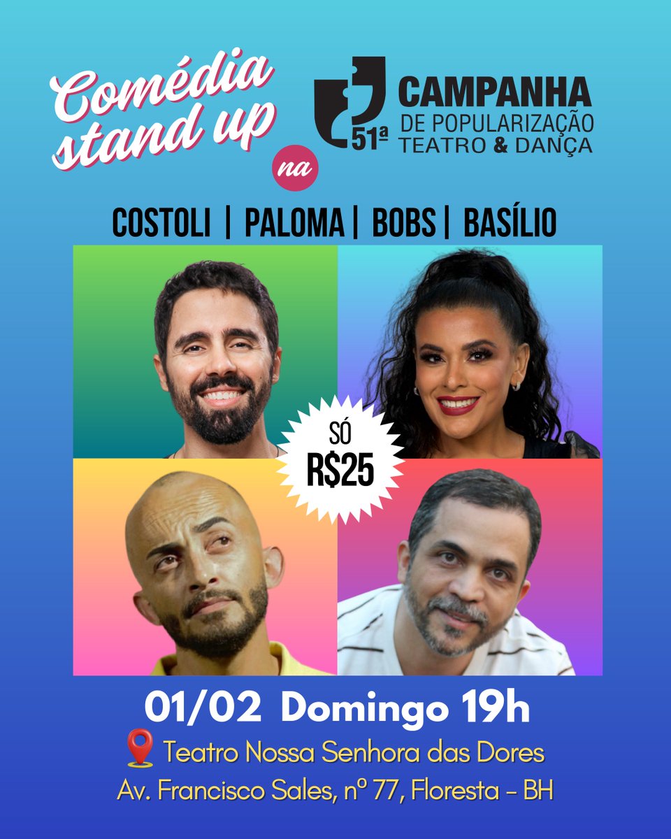 palomadoss's tweet photo. Alô, Beagá!
Bora rir?
🎫Link na bio

#humor #StandUpComedy #beloHorizonte https://t.co/wtCOYcnGDp