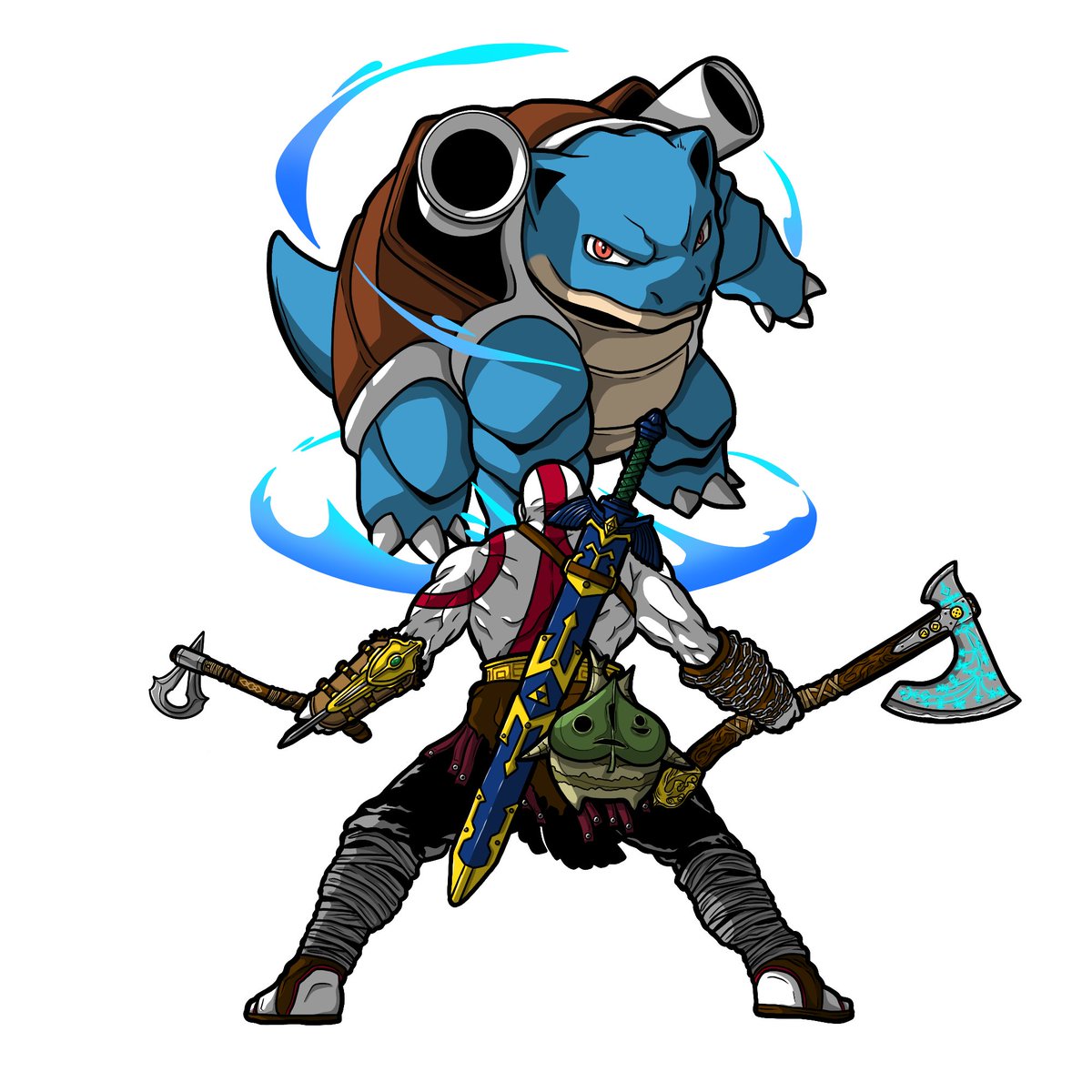 Tomorrow’s tattoo session is gunna be a banger and I cannot wait! Here’s what my coworker is getting.

A little video game mashup battle!

#Pokemon #GodOfWar #AssassinsCreed #LegendOfZelda