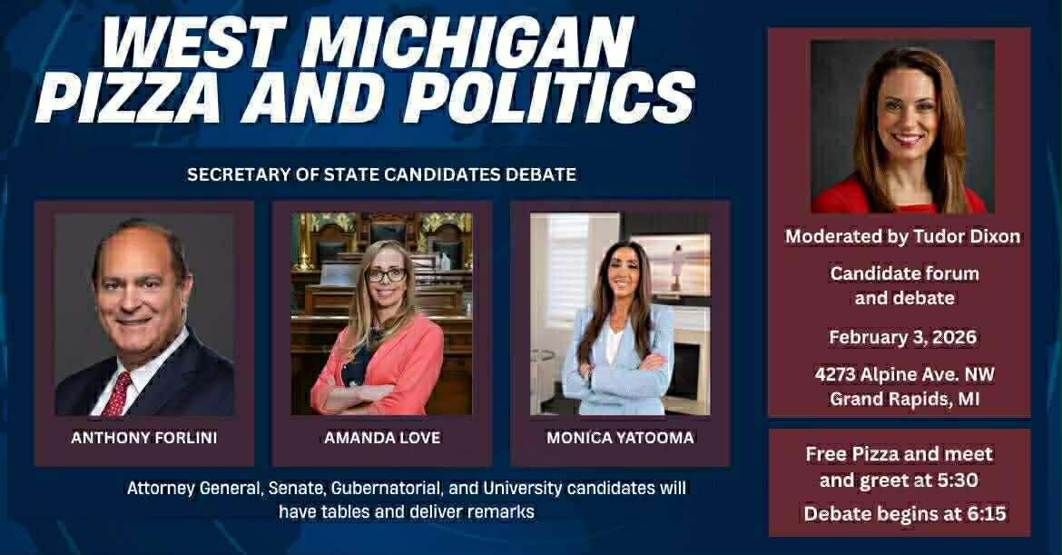 MuskegonCoGOP's tweet photo. Debate between the SOS Candidates February 3rd in G.R.! https://t.co/1DAaqKJqMi