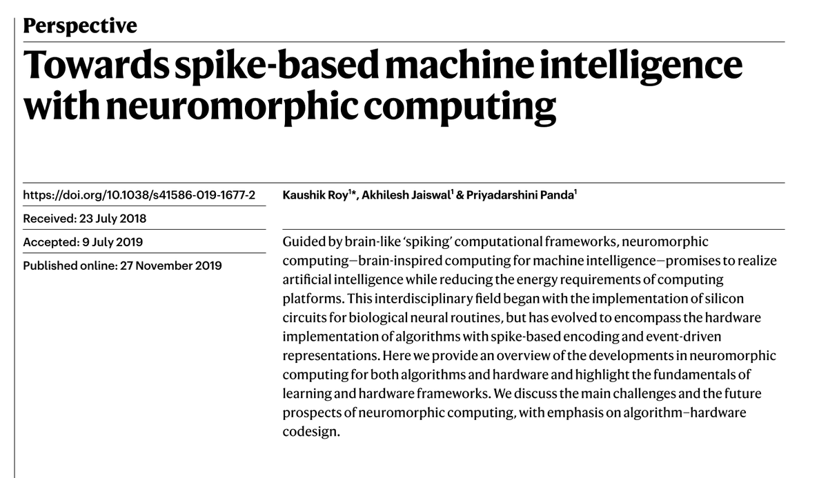 Spiking Neural Networks process information through timing, not values. This results in sparse activity, lower energy use, and better fit for real-world continuous learning. 

If you want to learn more about SNNs and neuromorphic, this review from <a href="/priyapanda12/">Priyadarshini Panda</a>  and team is a