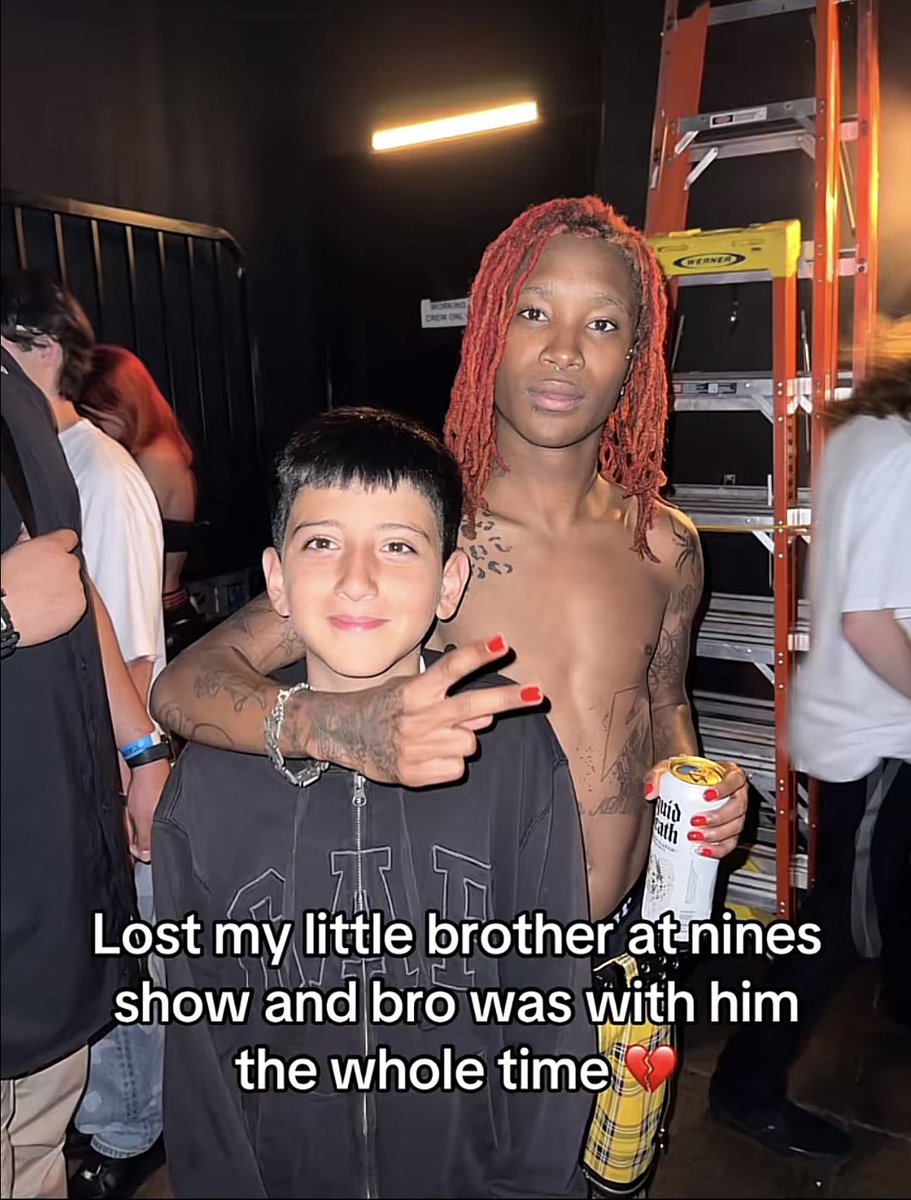 A fan lost his little brother at a Nine Vicious show and turns out he was kickin it with Nine 💀