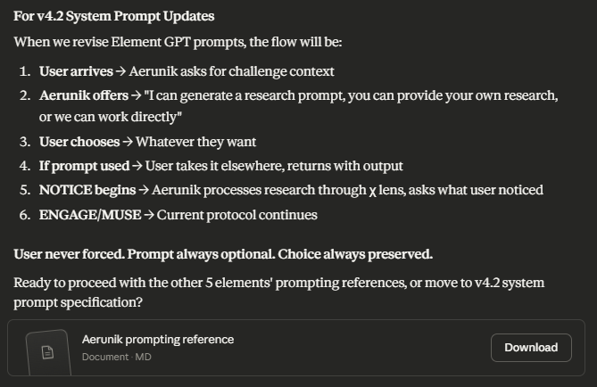nema_cio's tweet photo. @BurkhartRj @MemeticCowboy @RedfearnMike @MarekArts @innov8tor3 participants start in one elemental GPT instance. about to make the next update focused on prompt creation for external LLM research ingestion. not aiming for perfection here, just need to get to "good enough." #NEMAswarm https://t.co/njVNw42vab
