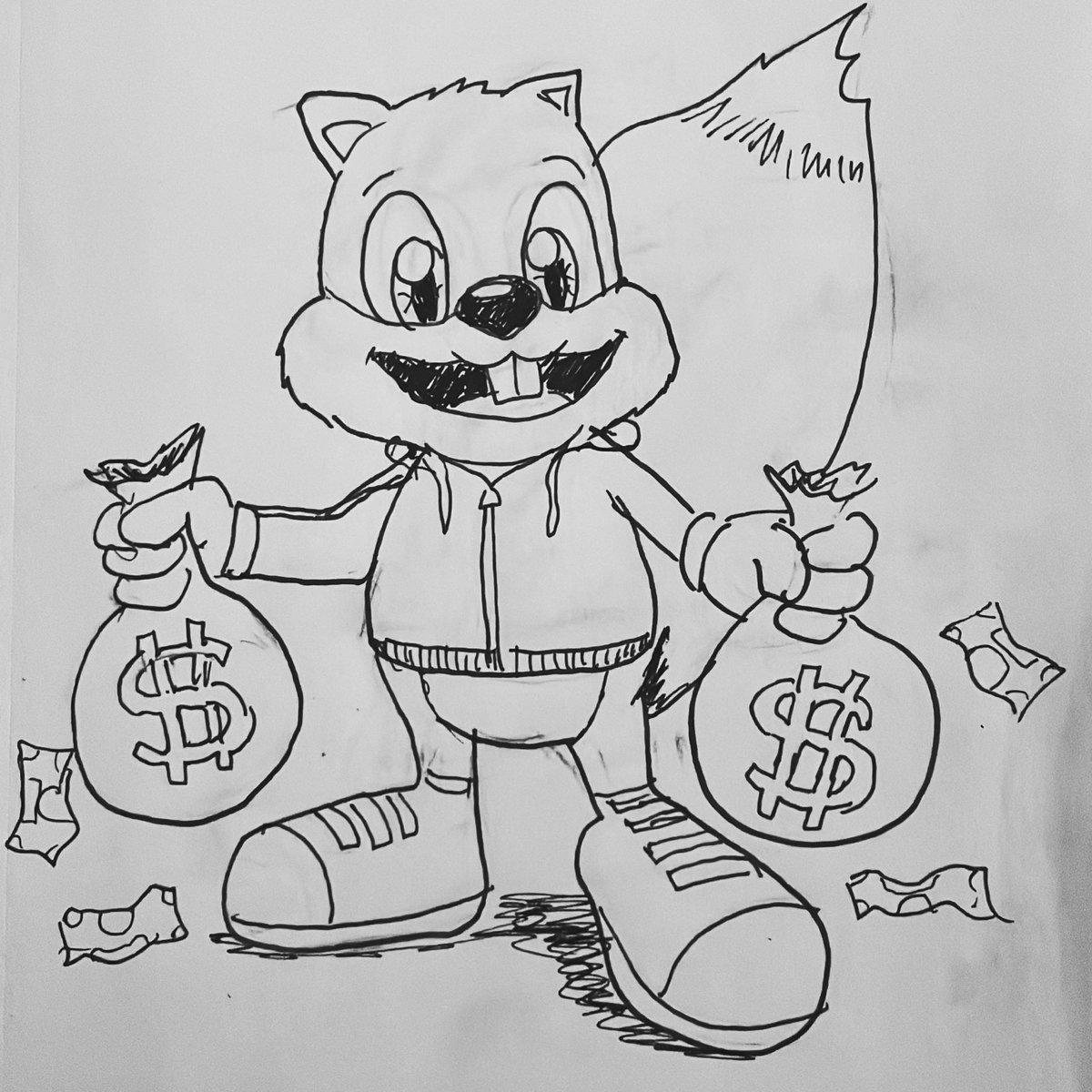 It’s been a long time since I’ve drawn Conker.

#drawingartwork #conkersbadfurday #videogameart #comicbookart #makingarteveryday