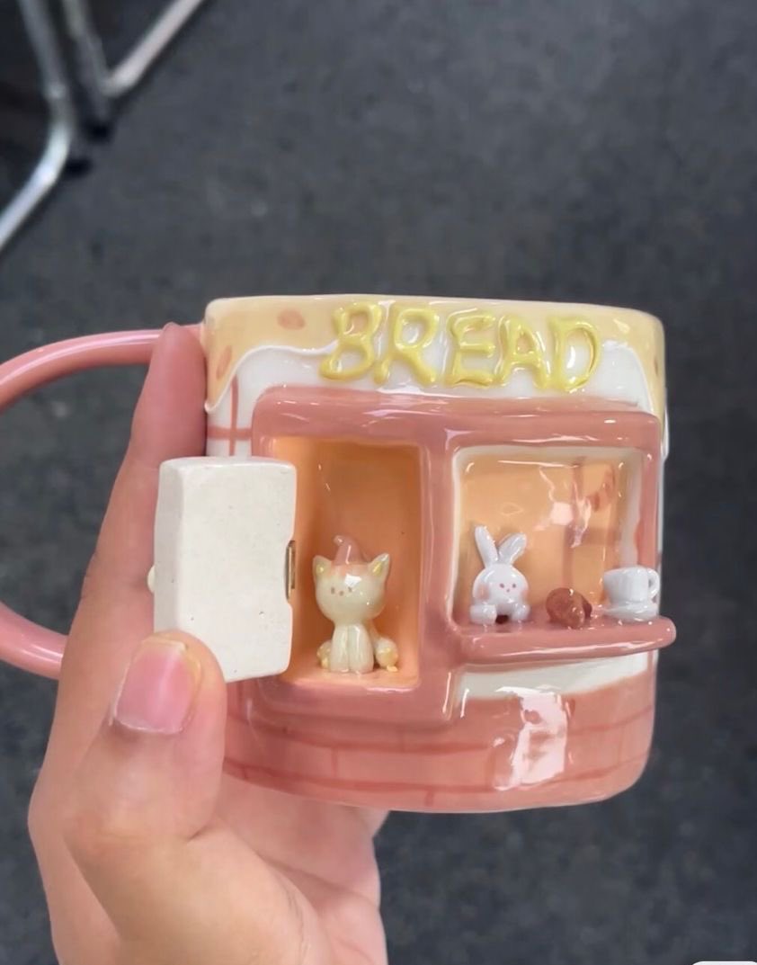 fairiehaze's tweet image. Cat bakery mug 🍞