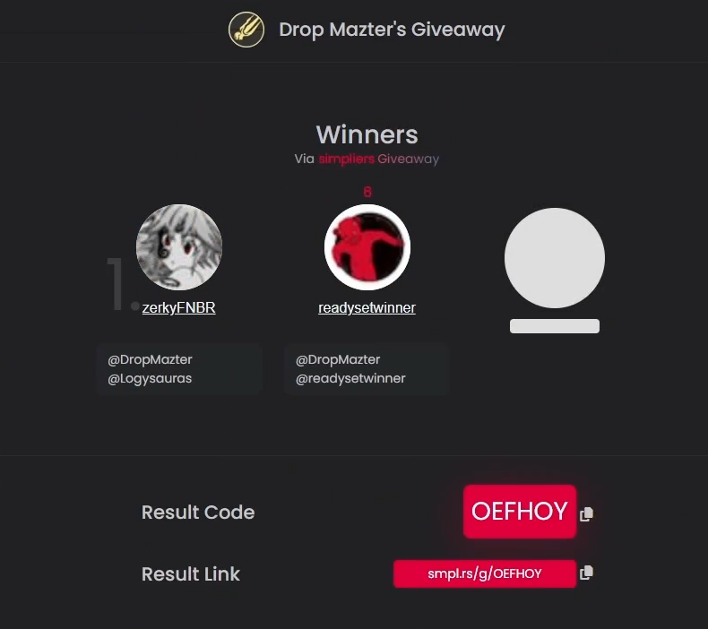 zerkyFNBR's tweet photo. Made it in life, i won the giveaway @DropMazter https://t.co/G3T31SyECF