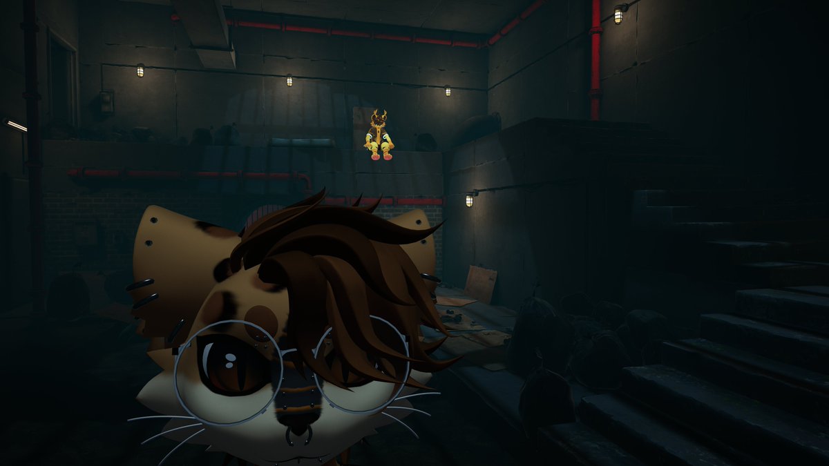 Foxplushie_'s tweet photo. Had to hide from the invasion. Guys check out this crib underground I found #surviving 

#vrchat #mayu #vrphotography #vrchatavatar #furry #vr #vrchatcommunity #vrchatphotos https://t.co/BlwiP2NUqQ