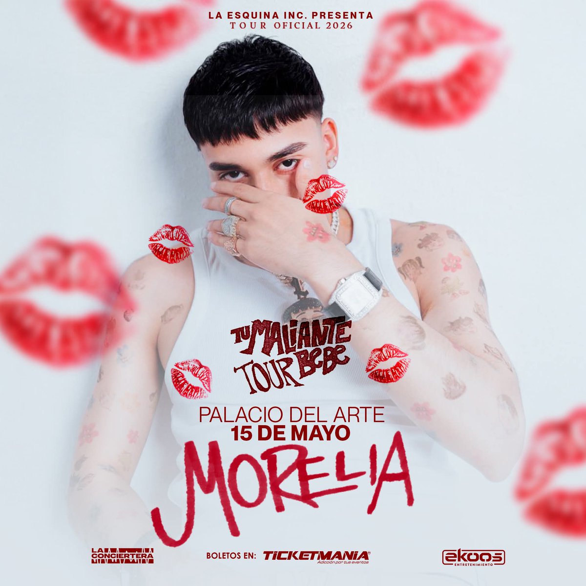 💥 #ElMalilla vuelve a #MORELIA 🎤 

#TuMalianteBebeTour  

📆 Viernes 15 de Mayo 
📍 Palacio del Arte 
⏰ 9 Pm 

🎫 VENTA DE BOLETOS YA DISPONIBLE en ticketmania.mx/events/el-mali…

<a href="/EkoosEntreteni1/">Ekoos Entretenimiento</a> <a href="/LaConcierteraMx/">La Conciertera</a> #Michoacán #México #Tour2026 #Gira2026