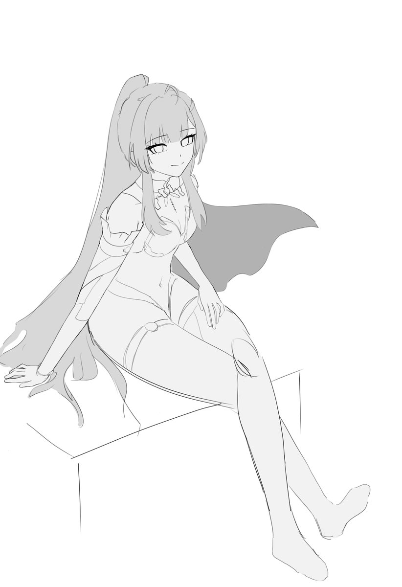 描いてる途中...😉