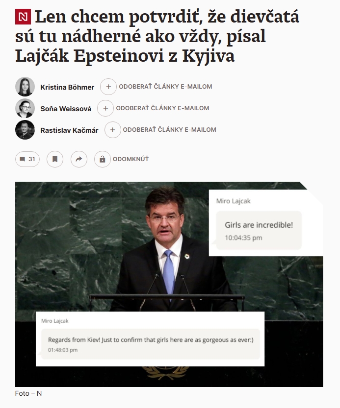 Nebuďme takí selektívni voči Lajčákovi. V politike a verejnom živote by mali skončiť všetci, nielen Miro, teda Fico, Lajčák, Blaha, Blanár, Gašpar, Kaliňák, Taraba, Danko a desiatky ďalších z vládnej grupy a to pre absenciu akejkoľvek personálnej integrity. Oni nie sú v politike
