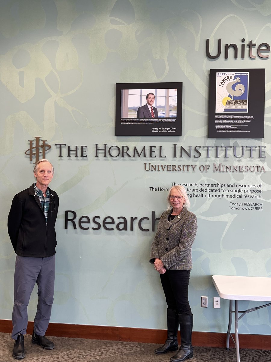 UMNGovRelations's tweet photo. From Austin to Morris, legislators are engaging with the research, teaching &amp; outreach missions of the University of Minnesota. This week, Rep.'s Bierman &amp; Reyer toured the UMN Hormel Institute and Rep. Anderson met with Morris Chancellor Michael Rodriguez. https://t.co/FgxeIJtUbU