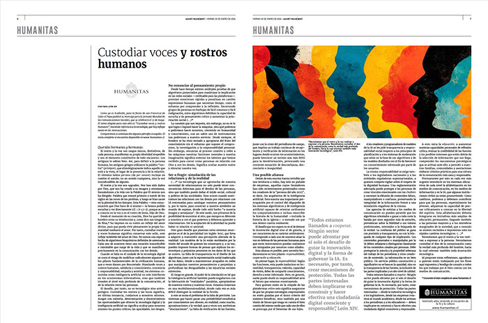 Hoy en <a href="/DFinanciero/">Diario Financiero</a> publicamos "Custodiar voces y rostros humanos", el mensaje de <a href="/Pontifex_es/">Papa León XIV</a> para la LX Jornada Mundial de las Comunicaciones Sociales con el contexto de la IA

humanitas.cl/mensajes/mensa…
