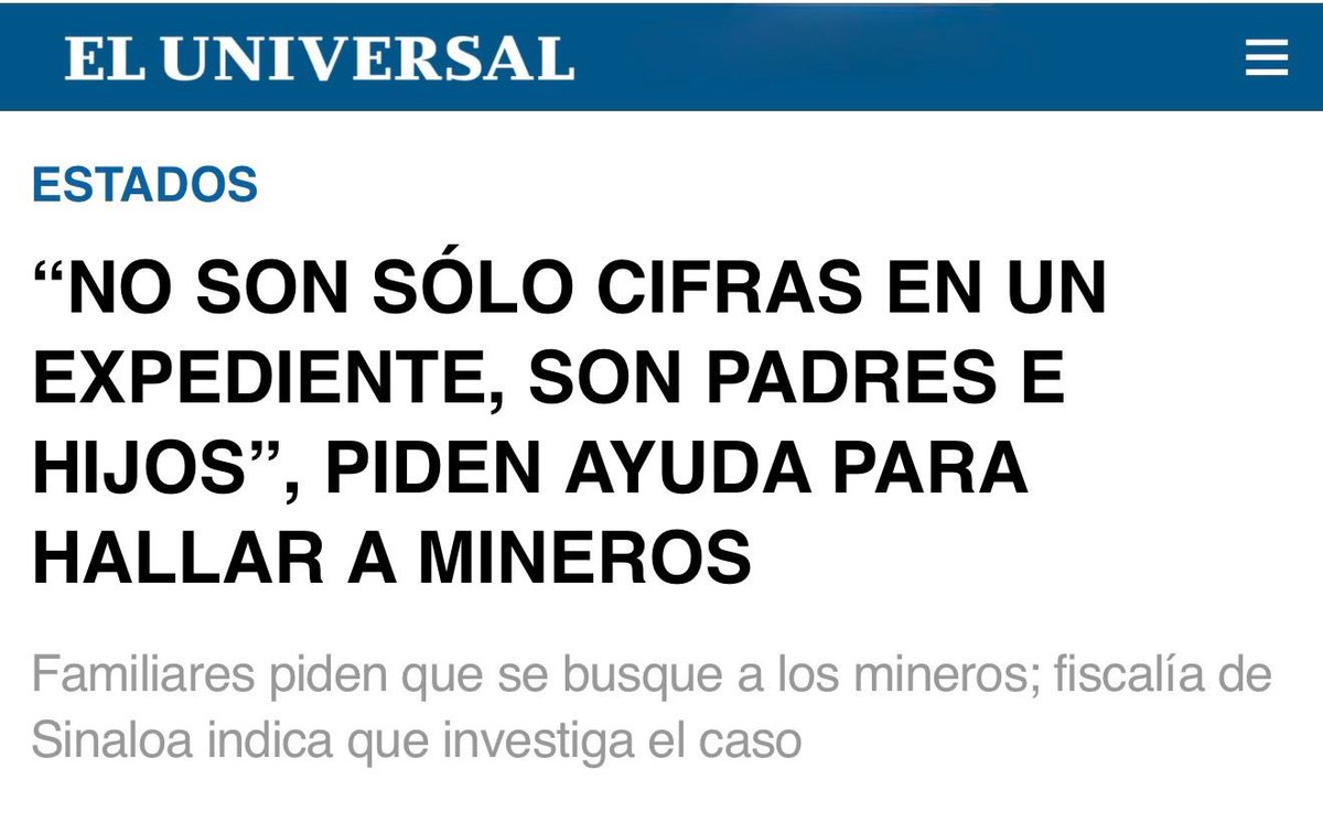alitomorenoc's tweet image. Mientras el gobierno de MORENA presume sus abrazos y su falsa paz, en Concordia, Sinaloa, diez mineros fueron secuestrados y sus familias llevan días suplicando una ayuda que nunca llegó.

La verdad es clara y duele. A estos diez trabajadores se los llevaron frente a la ausencia…