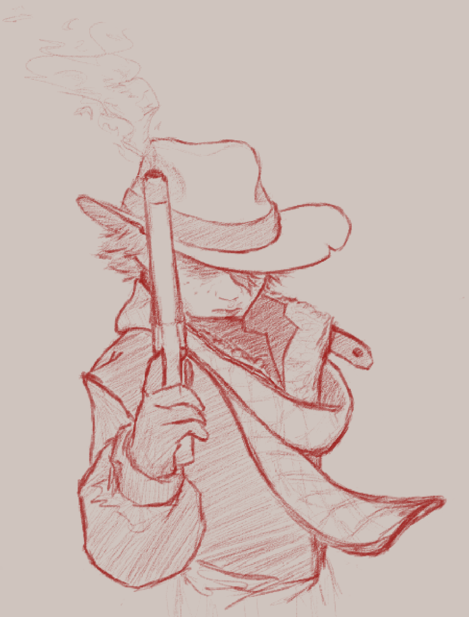 PinkyPaintings's tweet photo. Holliday and Graves sketches (ignore that the Lich hand is wrong side it looks cooler that way 🥀)  
#deadlock #deadlockfanart #holliday #graves https://t.co/7DkgRN7k5g