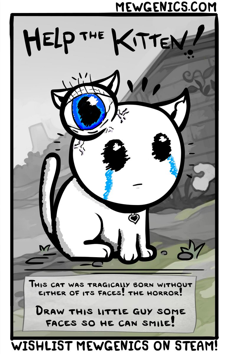 LynRagked's tweet photo. @edmundmcmillen @TylerGlaiel Im not an artistic person but i had a vision... i had to try. Also wishlist #Mewgenics! https://t.co/siGflMBw8y