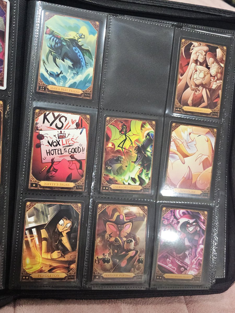JFoxxarts's tweet photo. Here is what I got! Unfortunately no secret cards 🥲 BUT I did get some ultra rares!
🧵 Theards of the other cards I have~ #HazbinHotel https://t.co/3kqFN2wd3g