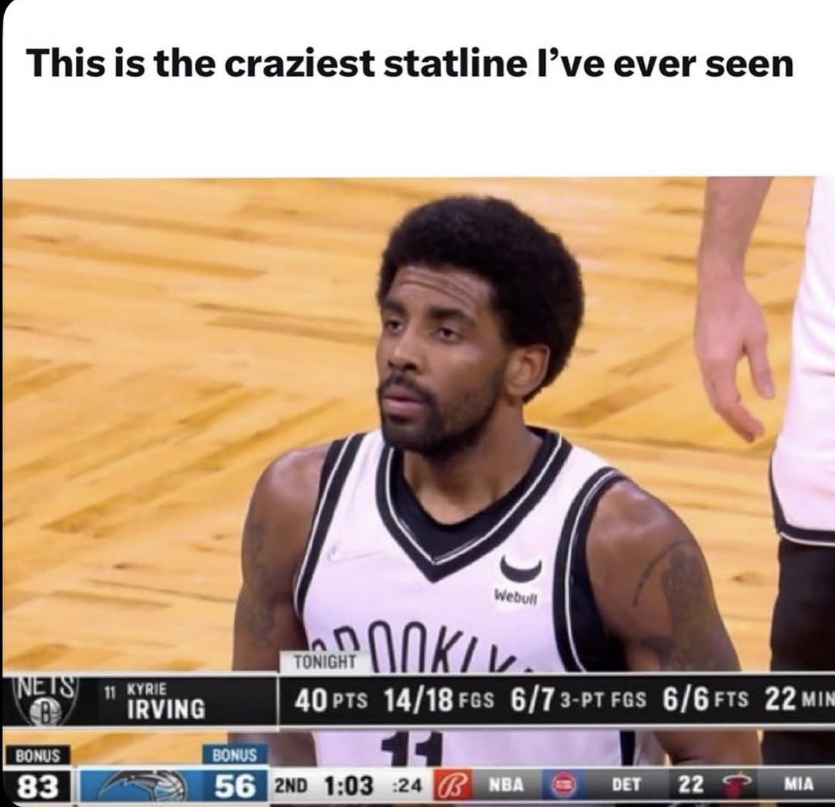 HoodiiShai's tweet image. 40 points with 1:03 left in the 2nd quarter will never not be mind boggling from Kyrie