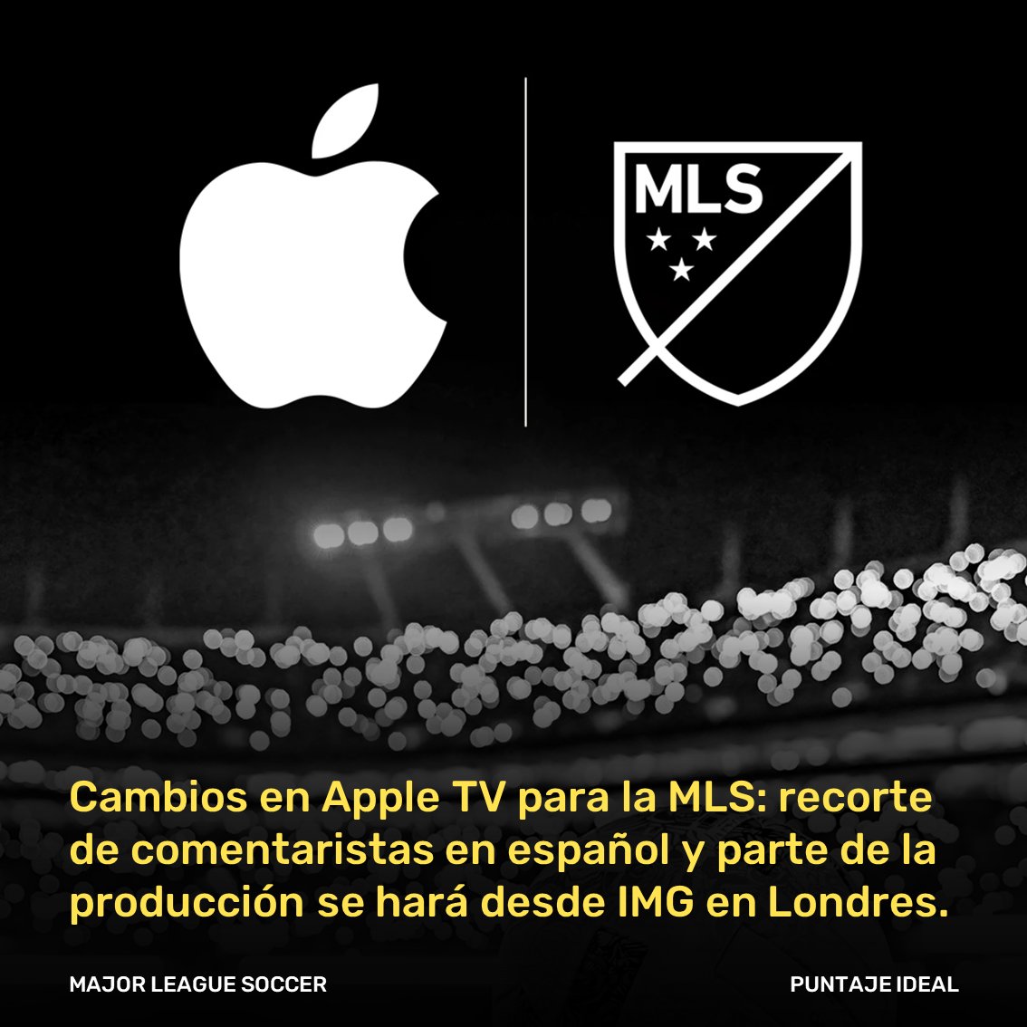 🚨 Según informó The Guardian, #AppleTV prepara varias modificaciones en las transmisiones de la #MLS de cara a la temporada 2026:

📌 Recorte en los relatos en español: cerca de la mitad de los comentaristas no continuará. Se prevé que algunos partidos se transmitan con narrador